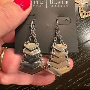 NWT WHBM SILVER EARRINGS